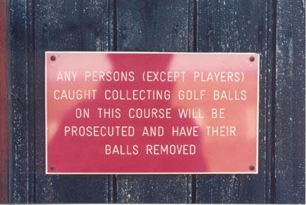 Painful golf ball warning
