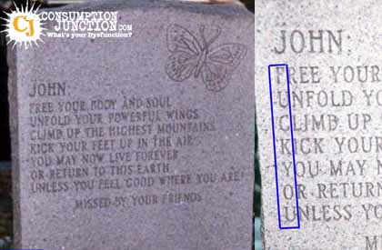 Hidden tombstone message