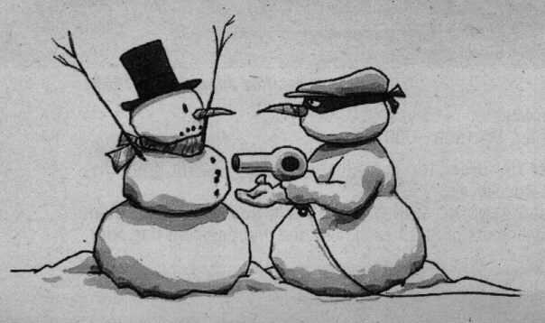 Snowman stickup