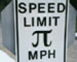 Nerdy speed limit sign picture