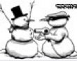 Snowman hold up picture