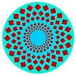 Optical illusions : Rotating rays