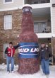 Huge Bud Light Bottle in Snow