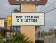 Funny pictures : Stop Stealing Our Letters