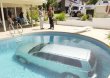 Minivan in Pool