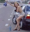 Funny pictures: Change her tire