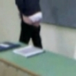 School boy pulls down teachers pants