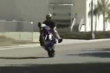 Biker breaks foot in accident