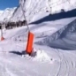 Crazy bike jump on snow