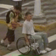 Funny videos : Wheelchair crossing the road