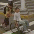 Funny videos : Wheelchair crossing the road