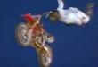 Flying biker has harsh accident