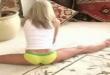 Hot girl doing acrobatics