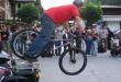 Crazy bike stunt