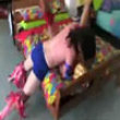 Funny videos : Bed store wrastling video