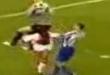 Funny videos : Horrific soccer injury