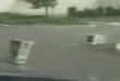 Funny videos : Computer falls out of car