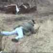 Funny videos : Dumbass and handgun