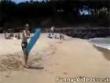 Funny videos : Boogie board mishap