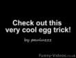 Funny videos: Spinning egg trick