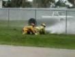 Funny videos: Catching the fire hose