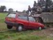Funny videos : Tank flattens poor vw