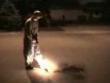 Funny videos: Idiot plays with fire
