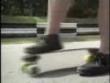 Skateboarding slalom