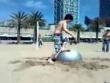 Funny videos : Spanish guy eats sand