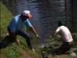 Funny videos : Fishing slip up