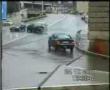 Slippery corner damages cars