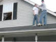 Skating off roof: bad idea
