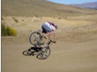 Biker lands face first after jump