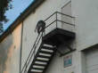 Death defying stair fall
