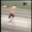 Funny videos : Excited runner video