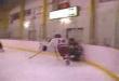 Sport videos : Hockey body check breaks glass
