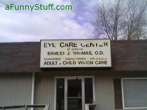 Funny pictures : Eye Care Sign