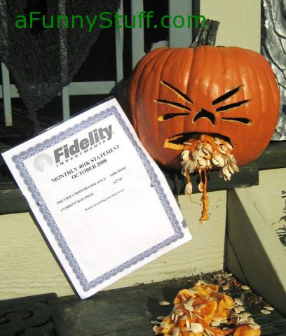 Funny pictures : 401k Puking Pumpkin