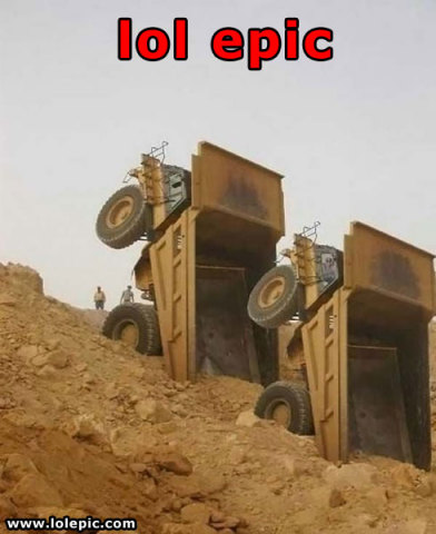 Funny pictures : Dump Truck Fail