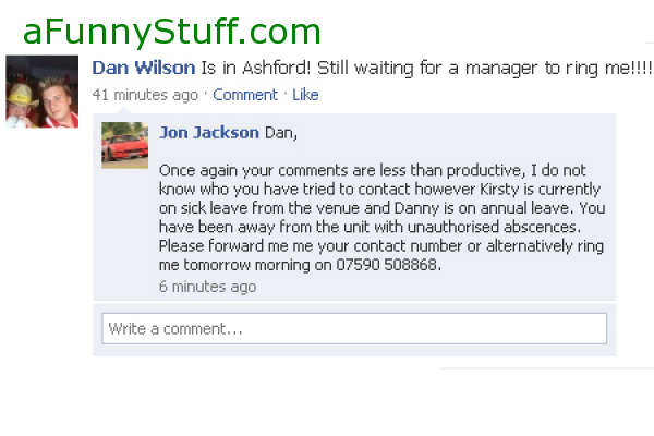 Funny pictures : Facebook - Never Add Your Managers!