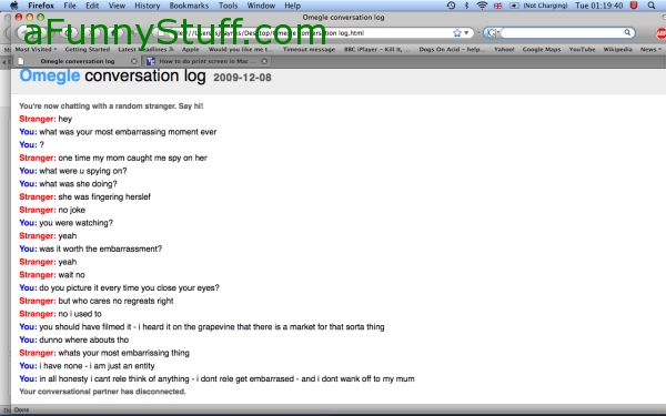 Funny pictures : guy admits too much on omegle