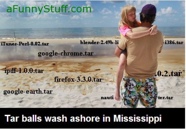 Funny pictures : Tarballs in Mississippi