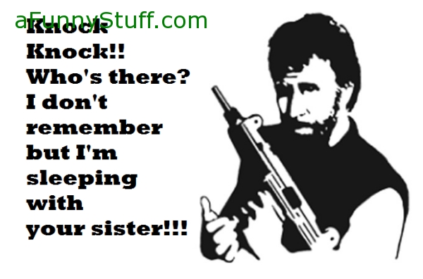 Funny pictures : Chuck Norris Knock Knock