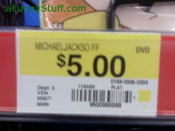Funny pictures : Walmarts opinion of Michael Jackson
