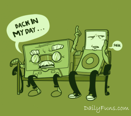 Funny pictures : old vs ipod