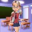 Sweet school girl dressup