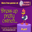 Dress up pretty ostrich