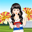 Sport games : Euro Football 2012 Cheerleader Dressup